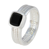 Lucia Rope-Wire Black Solitaire Band